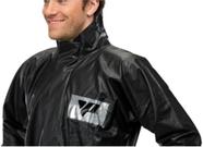 Capa de Chuva Pantaneiro Conjunto PVC Com Gola - Preto