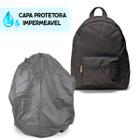 Capa De Chuva Para Mochila Impermeavel Motoboy Viagem Mala Elastico Cor:Preto