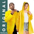 Capa De Chuva PVC Capuz Reforçada Impermeável Transparente