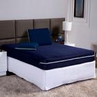 Capa de Colchão King 40cm + Fronha com Zíper Malha Lisa 3 Peças