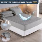 Capa De Colchão Protetor Impermeável Matelado Casal Antialérgico Antiácaro Elástico Macio e Não Esquenta
