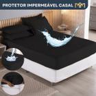 Capa De Colchão Protetor Impermeável Matelado Casal Antialérgico Antiácaro Elástico Macio e Não Esquenta