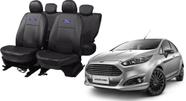 Capa De Couro Para Os Bancos Do Ford Fiesta 2017 a 2019 Titanium Plus 100% Couro Impermeável.