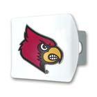 Capa de engate FANMATS University of Louisville branca com logotipo 3D