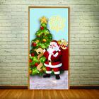 Capa De Porta Tecido C/ Elástico de Feliz Natal, Papai Noel