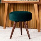 Capa de Puff Redondo Pequeno Avulsa Lisa Ajustável com Elástico - Tecido Veludo Decoração Banquinho Para Sala Quarto