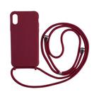 Capa de Silicone Fosco com Alça Crossbody para Samsung S24/S23 Ultra - À Prova de Choque