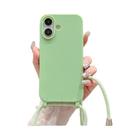 Capa de Silicone Fosco com Cordão para iPhone - À Prova de Choque