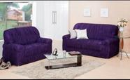 Capa de Sofa 2 e 3 Lugares King Elasticada Malha Gel Roxo - Casa Home