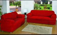 Capa de Sofa 2 e 3 Lugares King Elasticada Malha Gel Vermelho - Casa Home