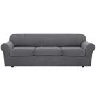 Capa de sofá H.VERSAILTEX de 4 peças elástica para sofá de 3 almofadas