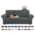 Capa de sofá KEKUOU Stretch Loveseat 2 Cushion (140-200 cm) cinza