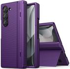 Capa de telefone BXYJY para Samsung Galaxy Z Fold 6 com suporte roxo