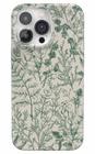 Capa de telefone Casely Sage Garden verde floral para iPhone 14 Pro