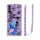 Capa de Telefone Disney Stitch Baby para Samsung Galaxy A - Capa Líquida Quadrada