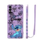 Capa de Telefone Disney Stitch Baby para Samsung Galaxy A - Capa Líquida Quadrada