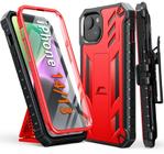 Capa de telefone FNTCASE para iPhone 14/13 com clipe de cinto e suporte