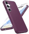 Capa de telefone FNTCASE para Samsung Galaxy S25-Plus roxa à prova de choque