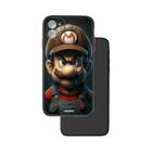 Capa de Telefone Fosca Translúcida com Desenhos Animados do Mario para iPhone 15/14/13/12