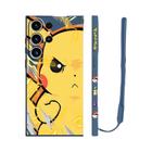 Capa De Telefone Líquida Quadrada Pokémon Para Samsung Galaxy S20 FE S21 S22 plus S23 Ultra 5G Capa