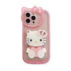 Capa de telefone Olntun para iPhone XR Cute Cartoon 3D Bow Pink