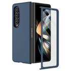 Capa de telefone Ruky para Samsung Galaxy Z Fold 4 de corpo inteiro azul escuro