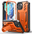 Capa de telefone SoiOS para iPhone 13/14 de 6,1 polegadas com suporte laranja