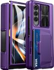 Capa de telefone Viaotaily para Samsung Galaxy Z Fold 4 roxa escura