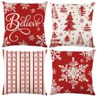 Capa de travesseiro Heirloom Haven Winter Decoration 45x45cm 4 unidades