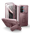 Capa Dexnor para Samsung Galaxy S25 Plus com capa de câmera rosa