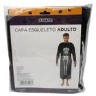 Capa Esqueleto Adulto Halloween Play&Fun