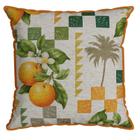 Capa Garden 043 com Cordone 43 Cm X 43 Cm Laranja/Verde