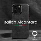 Capa Luxo em Couro Italiano Compatível para iPhone 12 13 14 15 Pro Max