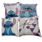 Capa Para Almofadas Personagem Lilo Stitch Casal Kit C/4 un