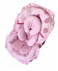 Capa para Bebe conforto Baloes Rosa+Apoio de Corpo