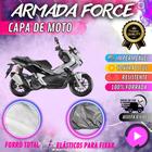 Capa para Cobrir Moto Honda ADV 150 100% Forrada Forro Total Armada Force 100% Impermeável Forro Total Protege Sol Chuva Lona Proteção Automotiva