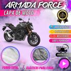 Capa para Cobrir Moto Honda CB 500F 100% Forrada Forro Total Armada Force 100% Impermeável Forro Total Protege Sol Chuva Lona Proteção Automotiva