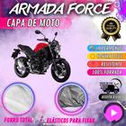 Capa para Cobrir Moto SUZUKI SV 650 100% Forrada Forro Total Armada Force 100% Impermeável Forro Total Protege Sol Chuva Lona Proteção Automotiva