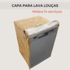 Capa para lava louças midea 14 serviços transparente flex