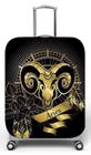 Capa para mala de viagem M, medidas max C40x A59 x P27cm Aries Preto e Dourado - Deluzz