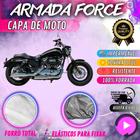 Capa para Moto HARLEY CUSTOM 1200 100% Forrada Forro Total Armada Force 100% Impermeável Forro Total Protege Sol Chuva Poeira Lona Proteção Automotiva