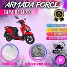 Capa para Moto HONDA ELITE 125 100% Forrada Forro Total Armada Force 100% Impermeável Forro Total Protege Sol Chuva Poeira Lona Proteção Automotiva