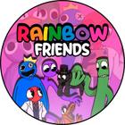 Capa para Painel Redondo Rainbow Friends Tecido Sublimado 1,50m x 1,50m