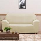 Capa para Sofá 2 e 3 lugares de Malha c/ Elástico - Creme