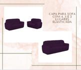 Capa para sofa com 4, 3 e 2 lugares elasticada - MAYRA ENXOVAIS