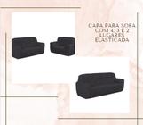 Capa para sofa com 4, 3 e 2 lugares elasticada - MAYRA ENXOVAIS