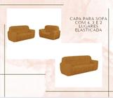 Capa para sofa com 4, 3 e 2 lugares elasticada - MAYRA ENXOVAIS