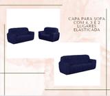 Capa para sofa com 4, 3 e 2 lugares elasticada - MAYRA ENXOVAIS