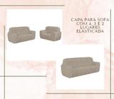 Capa para sofa com 4, 3 e 2 lugares elasticada - MAYRA ENXOVAIS