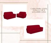 Capa para sofa com 4, 3 e 2 lugares lisa